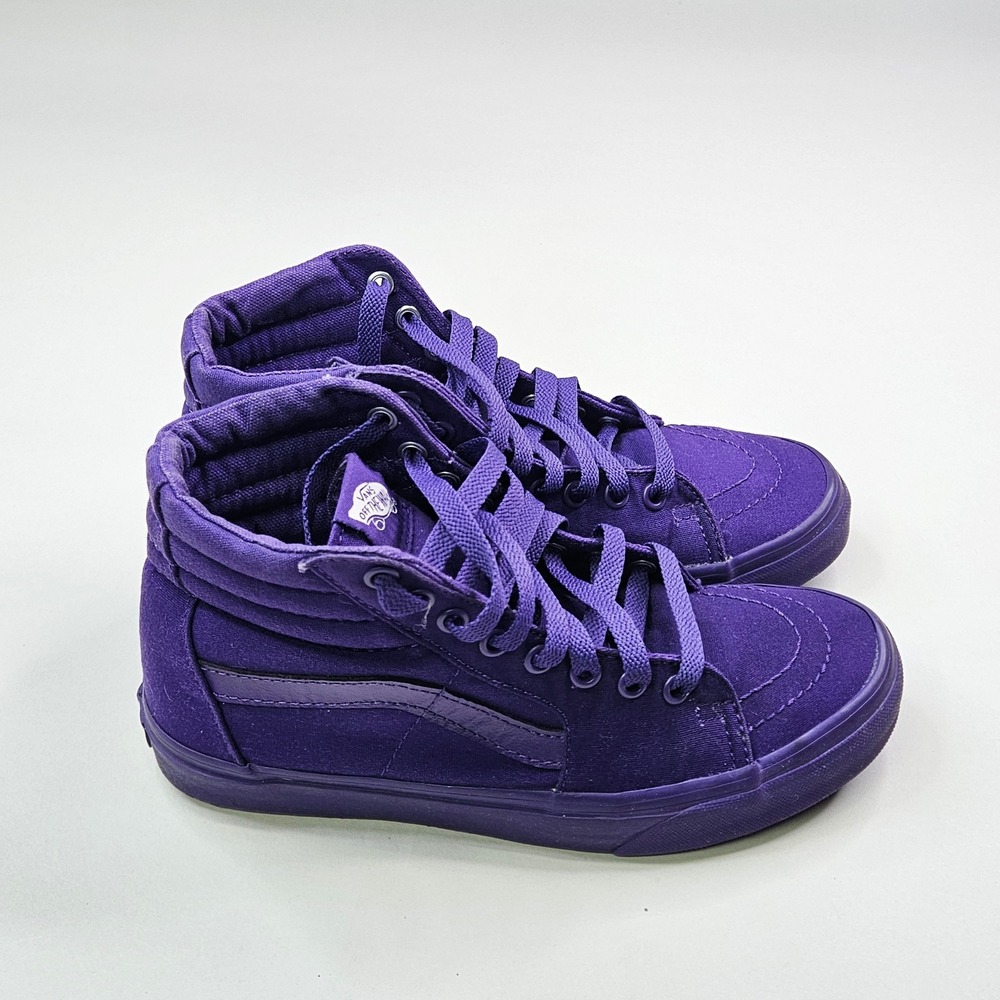 Vans Sk8-Hi Sneakers Unisex Women 7.5 Men 6 Purple Monochromatic Canvas High Top - Picture 7 of 9